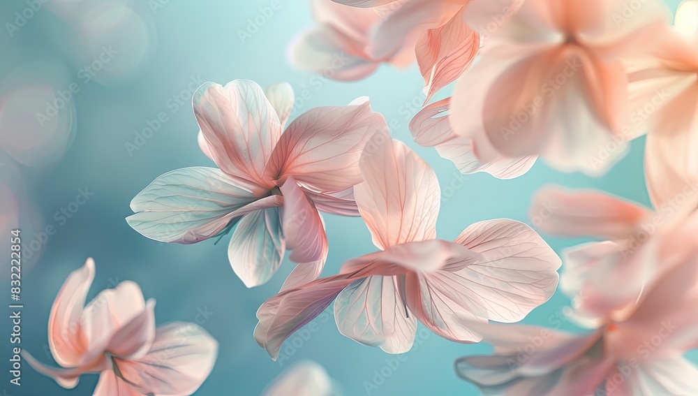 a image of a bunch of pink flowers on a blue background a image of a bunch of pink flowers on a blue background