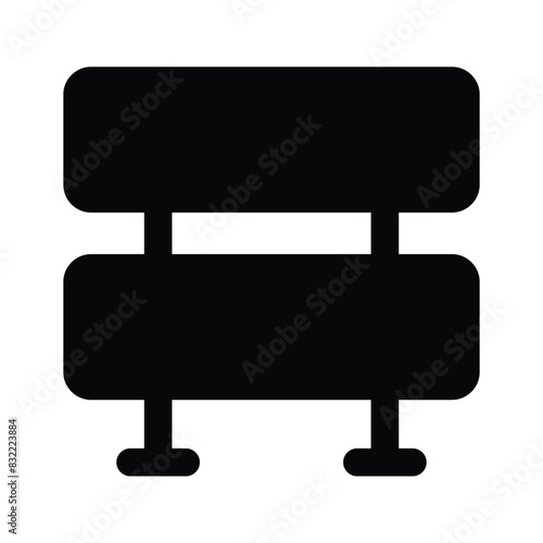 A road barrier icon design, barricade vector design