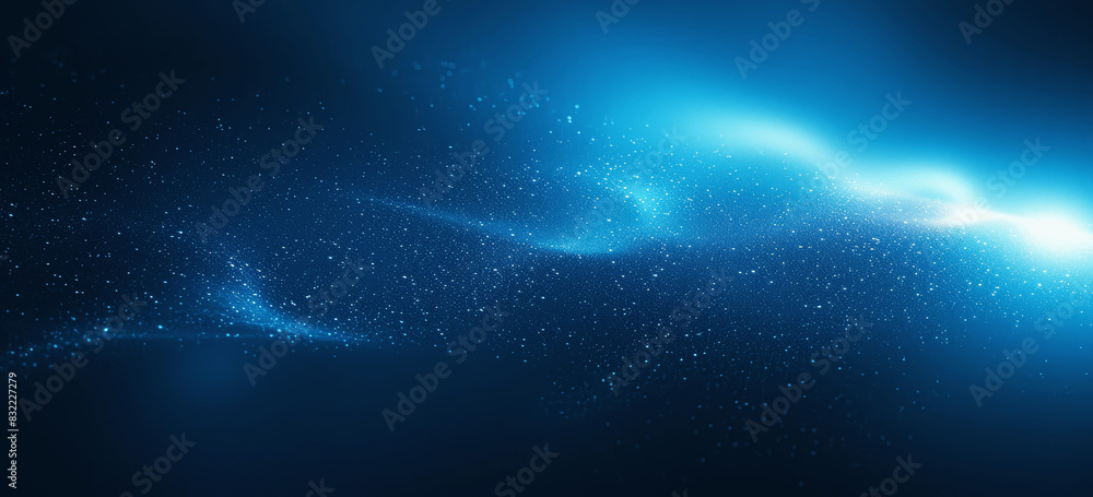 Naklejka premium Blue Abstract Background with Light Ray Night Sky Gradient Wallpaper Design