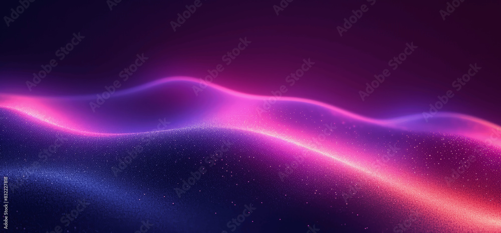 Fototapeta premium Dark Purple and Blue Neon Glow Gradient Background Design