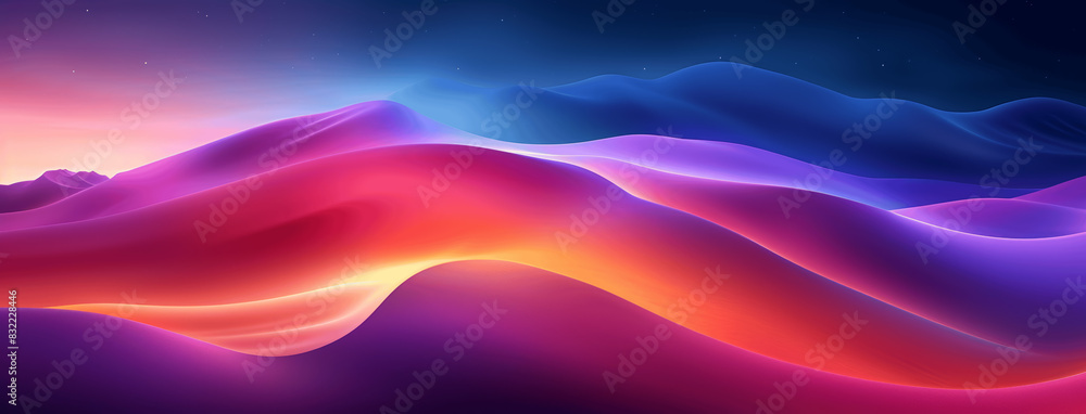 Fototapeta premium Vibrant Colorful Abstract Wave Design in Modern Style