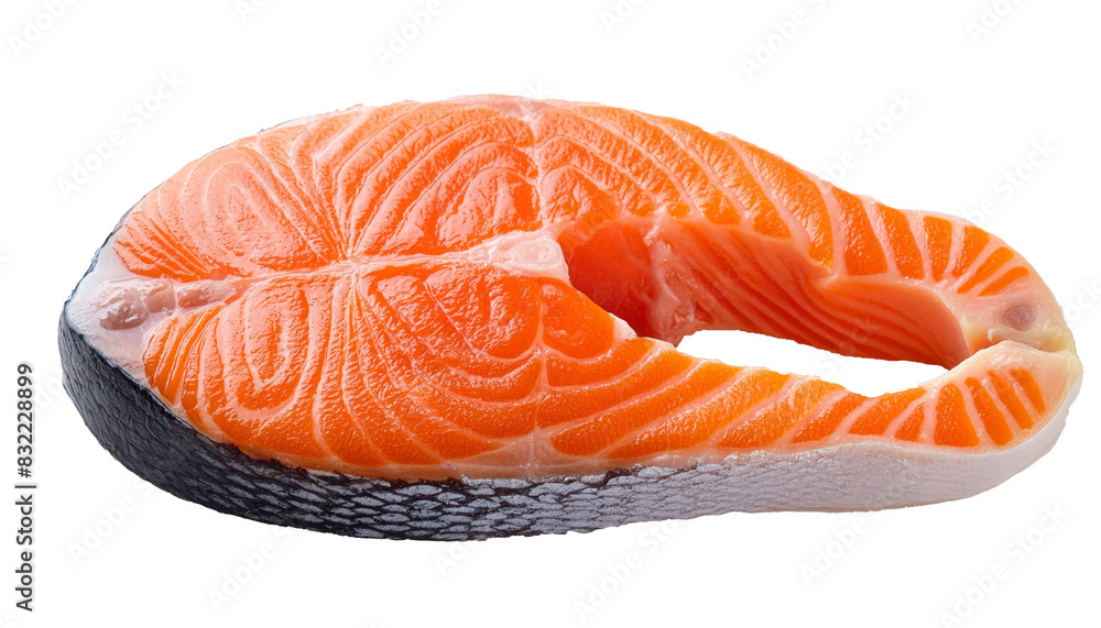 Salmon steak isolated on transparent background Salmon steak isolated on transparent background