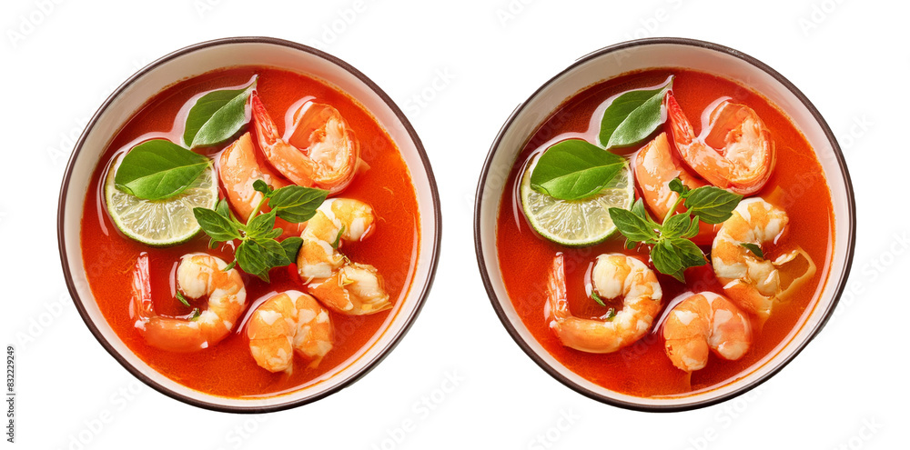 Tom yum soup isolated on transparent background Tom yum soup isolated on transparent background
