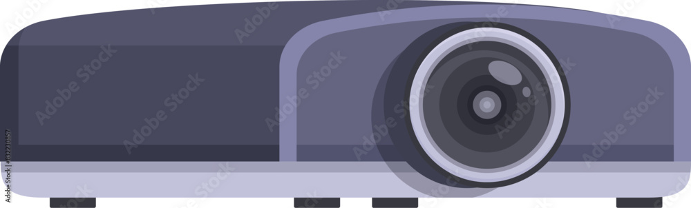 Isolated flat design of a sleek, contemporary digital projector suitable for presentations and home theater Isolated flat design of a sleek, contemporary digital projector suitable for presentations and home theater