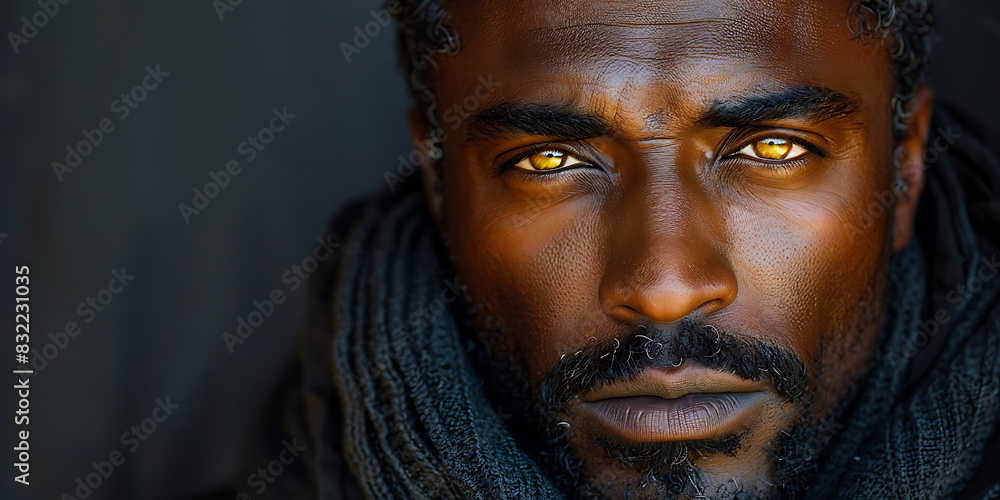 Vibrant Actor Portrait - Authentic Expression & Negative Space Vibrant Actor Portrait - Authentic Expression & Negative Space