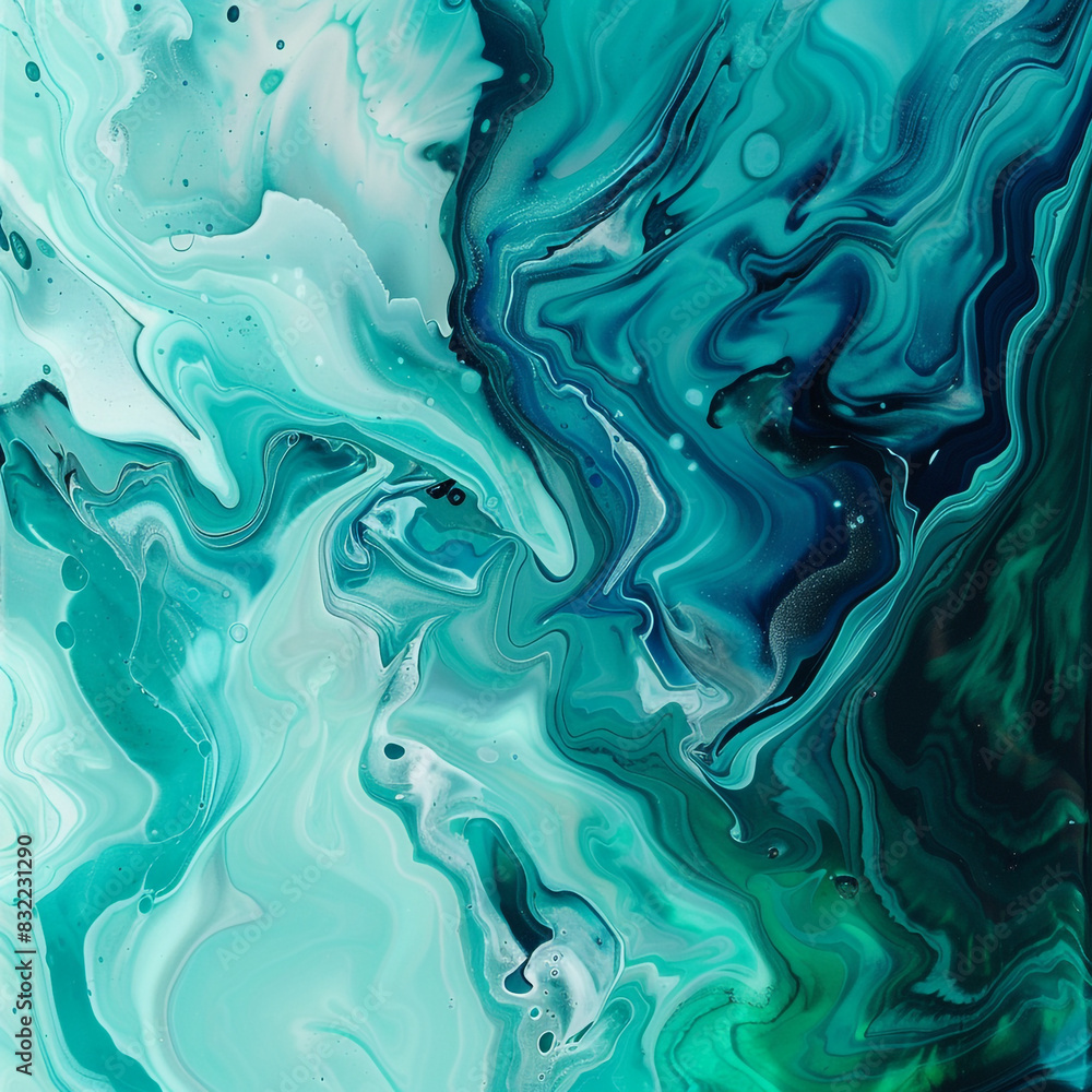 Deep teal and mint fluid patterns perfect for relaxing spa designs. Deep teal and mint fluid patterns perfect for relaxing spa designs.