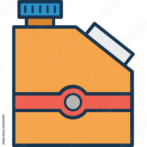 Diesel Can  Icon Colored Outline Icon