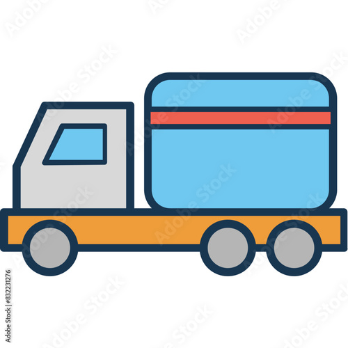  Freight Icon Colored Outline Icon