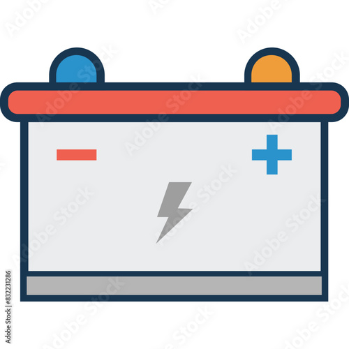 Accumulator  Icon Colored Outline Icon