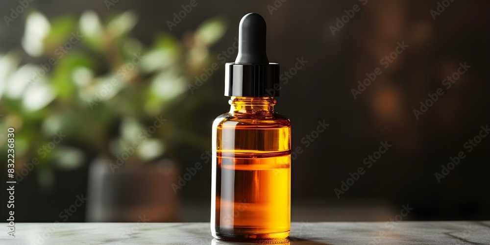 Serum-filled glass dropper bottle with blank label and liquid gel. Concept Photography, Beauty, Skincare, Cosmetics, Product Design Serum-filled glass dropper bottle with blank label and liquid gel. Concept Photography, Beauty, Skincare, Cosmetics, Product Design