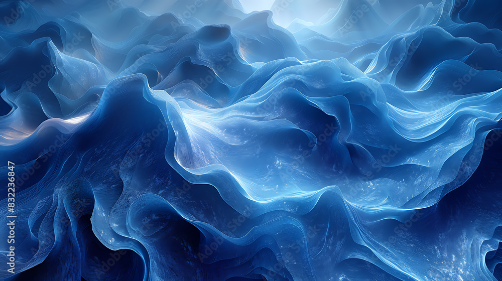 Obraz premium Futuristic Abstract Background - Indigo Tech Patterns & Minimalist Design