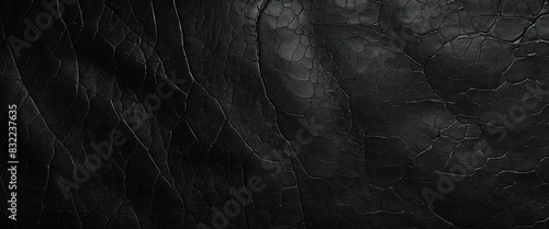 Black leather texture in a detailed background, illuminated to highlight the texture photo
