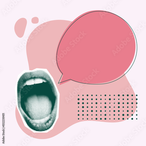 Speech Bubble Concept Art Collage
