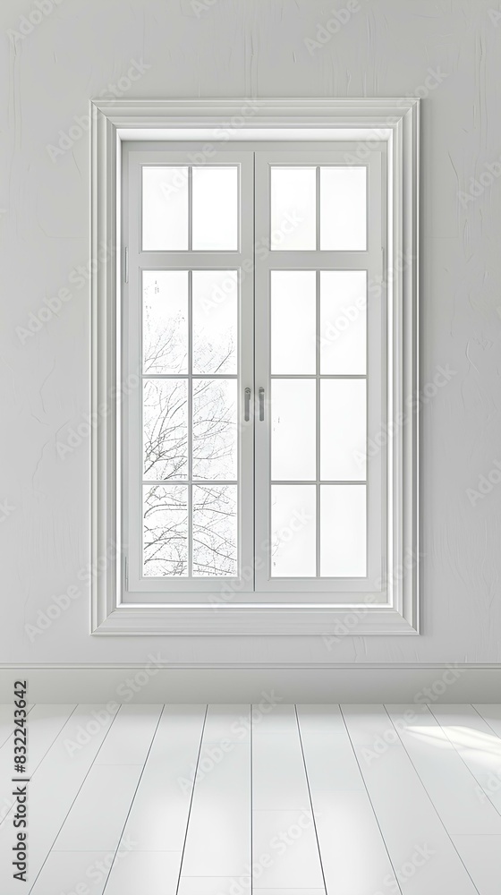 Fototapeta premium white empty room with window