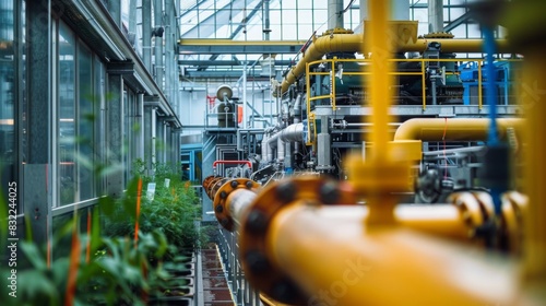 Hybrid machinery operating in a greenhouse, showcasing the synergy between traditional and electric power sources. --ar 16:9 --style raw Job ID: 1d1798db-9d1f-4aef-99be-642c73c9d248