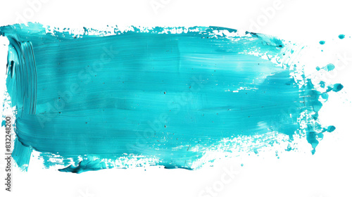 Tiffany blue flat paint brush stroke 