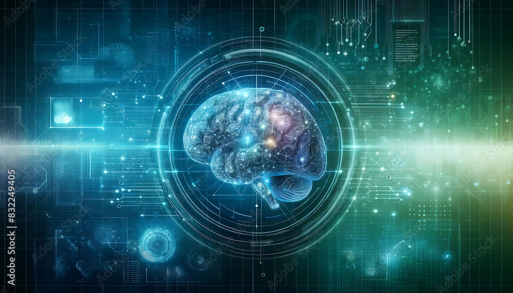 Futuristic AI Background Image - Abstract Neural Networks and Digital Brain Patterns Futuristic AI Background Image - Abstract Neural Networks and Digital Brain Patterns