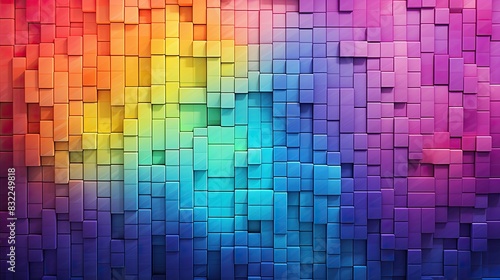 Colorful pixelated texture  reminiscent of retro video games  bright and lively background for gaming content.