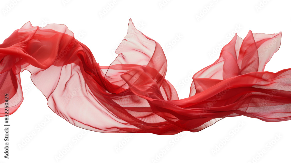 The red fabric fluttering in the wind The red fabric fluttering in the wind