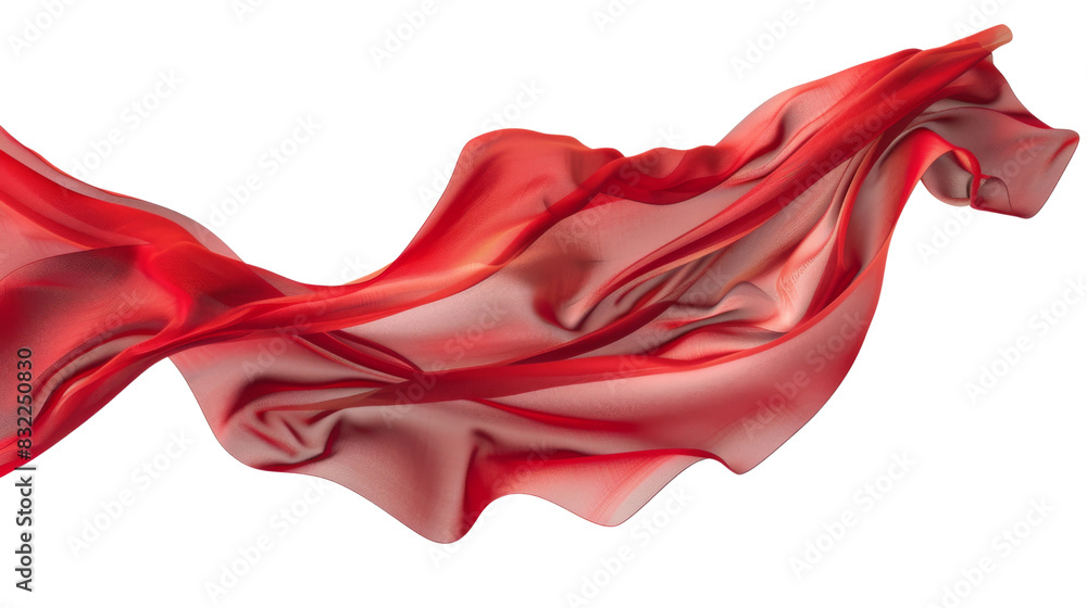 The red fabric fluttering in the wind The red fabric fluttering in the wind