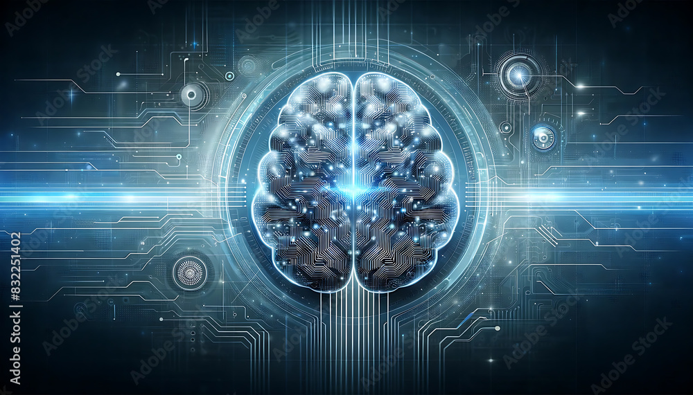 Obraz premium Futuristic Artificial Intelligence Background