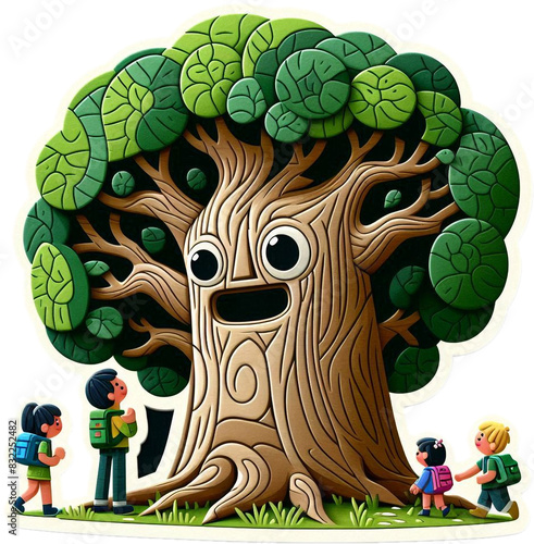 おじいちゃんの木と子供たちのおしゃべり