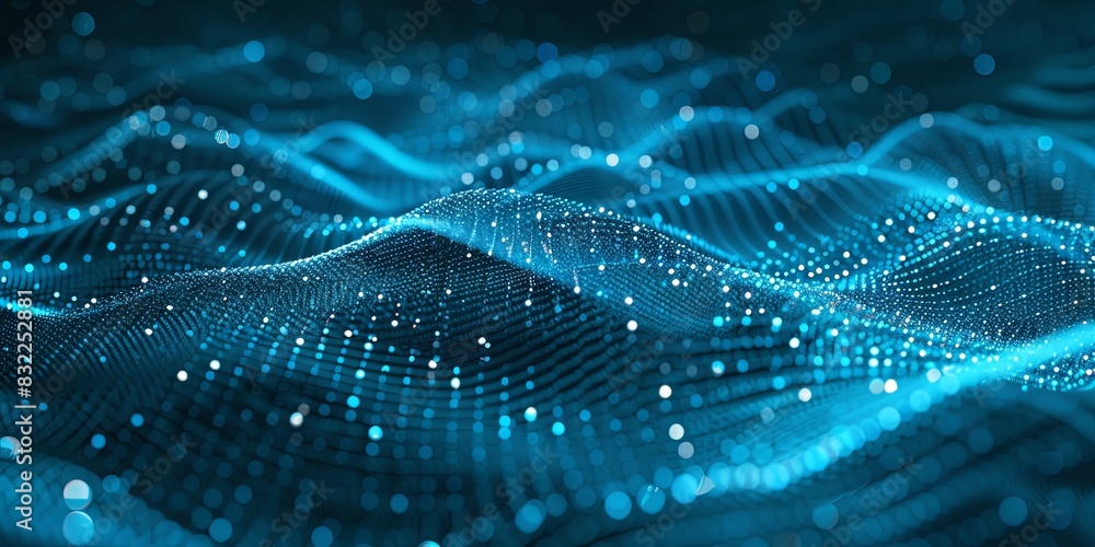 Glowing DNA Strands on Technological Background Glowing DNA Strands on Technological Background