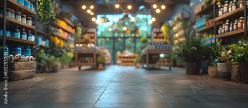 Pet Store Interior Blurred Background