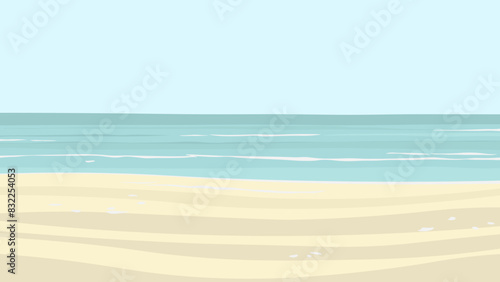 sea ​​beach drawing or seascape