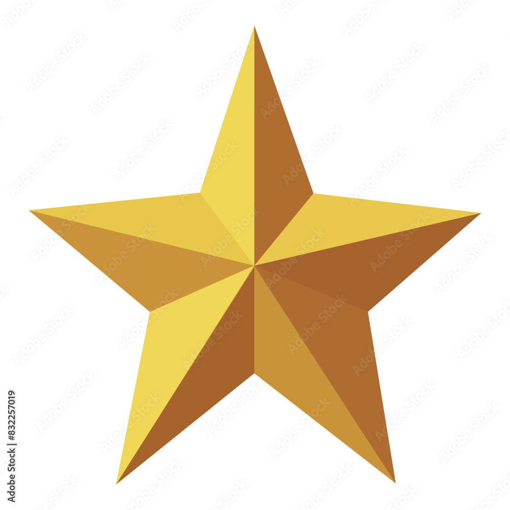 Obraz premium Gold star icon on an isolated white background. Vector icon