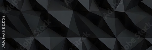 Black abstract geometric background, polygons