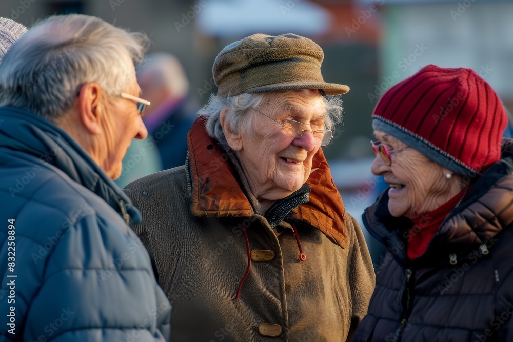 Old people on the street. Old people on the street.