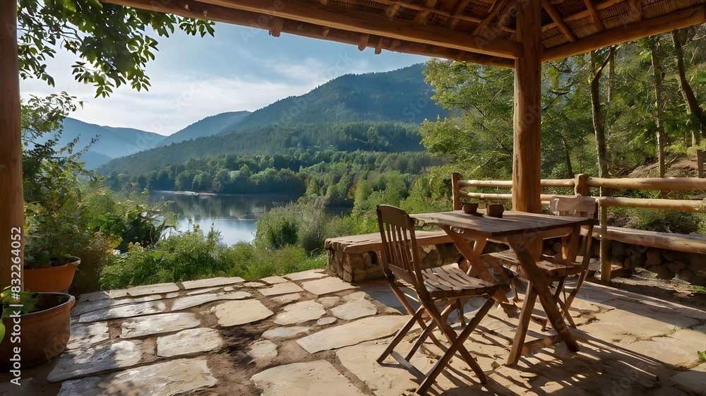 Obraz premium restaurant in the mountains