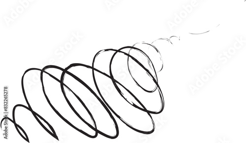 Swirl pencil texture of writing. Hand drown vector illustration