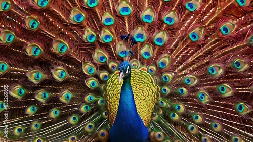 This image is of a bunch of peacock feathers.