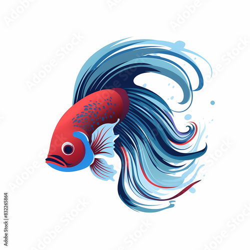 Betta fish - high quality logo ideal vector image photo