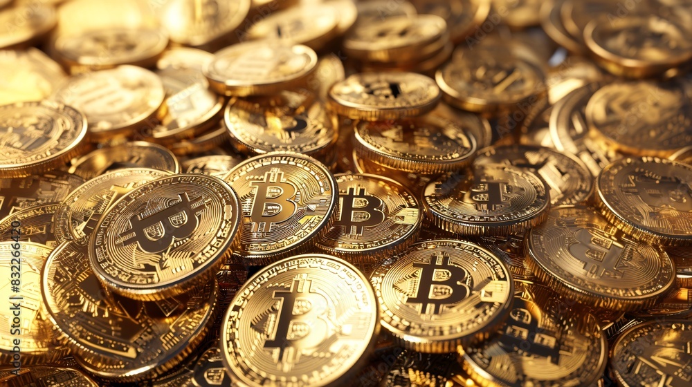 Overflowing golden bitcoins: generating wealth for cryptocurrency investors in the world of digital currency Overflowing golden bitcoins: generating wealth for cryptocurrency investors in the world of digital currency