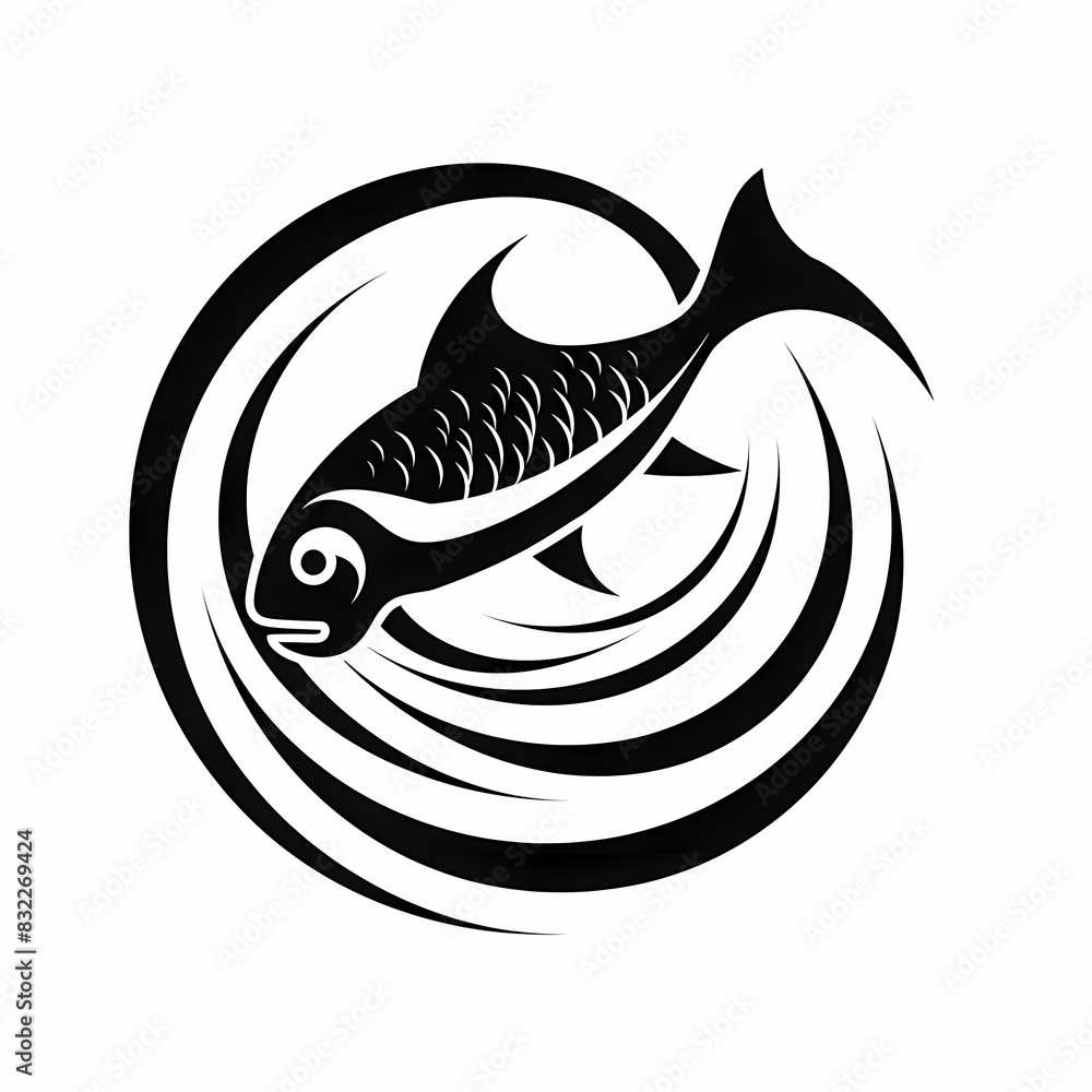 Fish symbol for fishing vector image Fish symbol for fishing vector image
