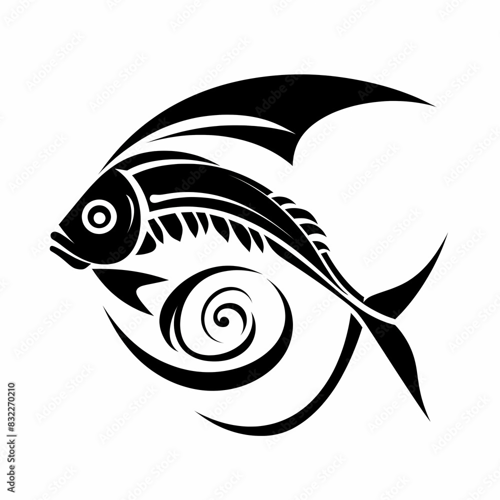 Fish symbol for fishing vector image Fish symbol for fishing vector image
