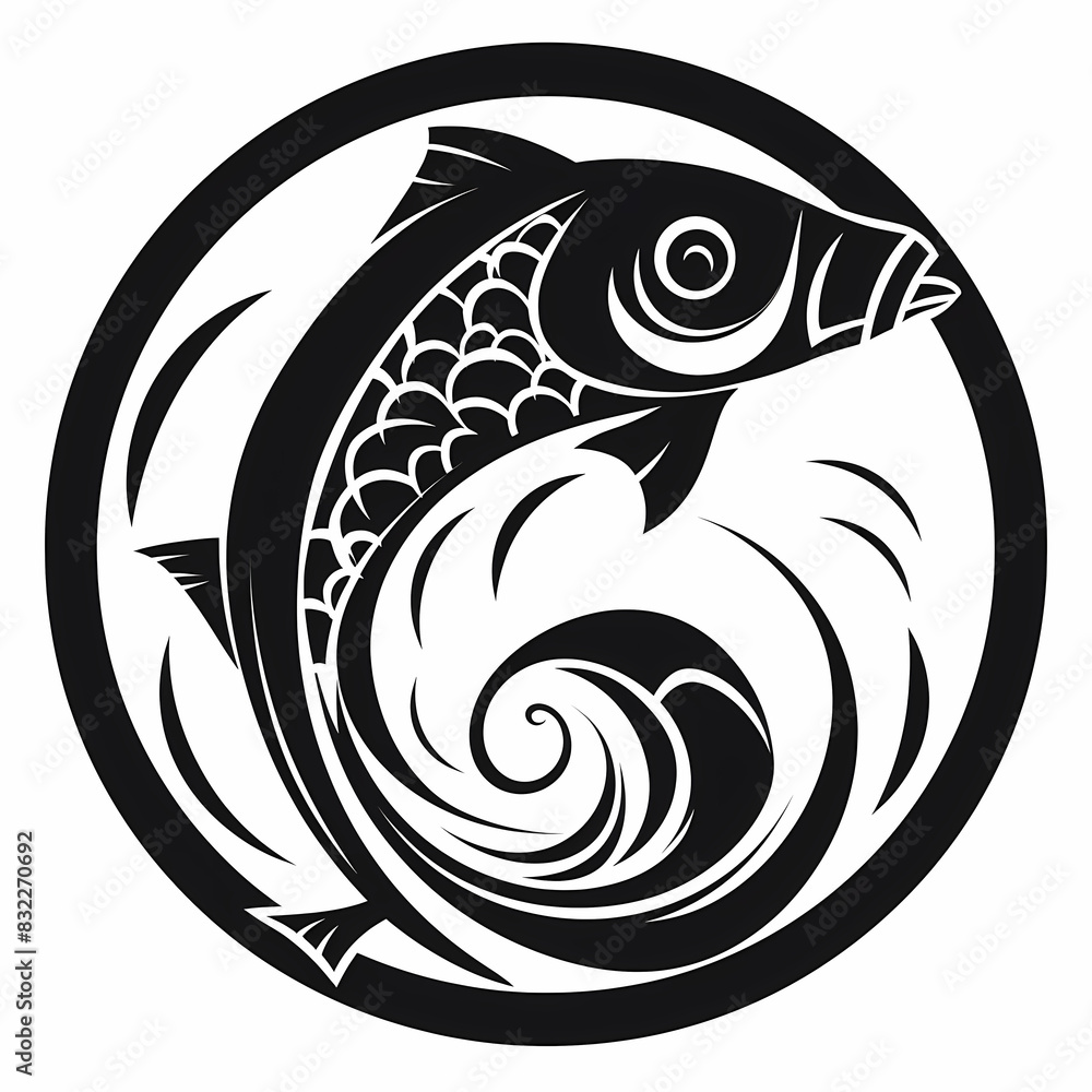 Fish symbol for fishing vector image Fish symbol for fishing vector image