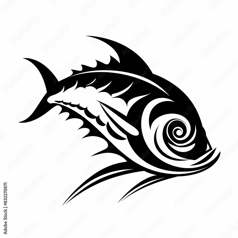 Fish symbol for fishing vector image Fish symbol for fishing vector image