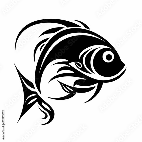 Fish symbol for fishing vector image
