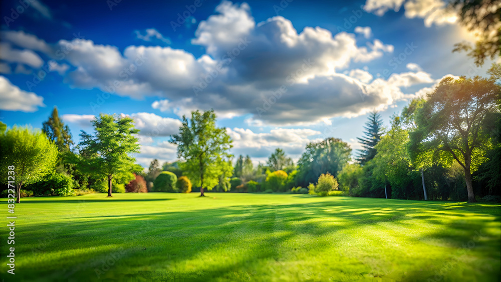 Naklejka premium Beautiful blurred background image of spring nature