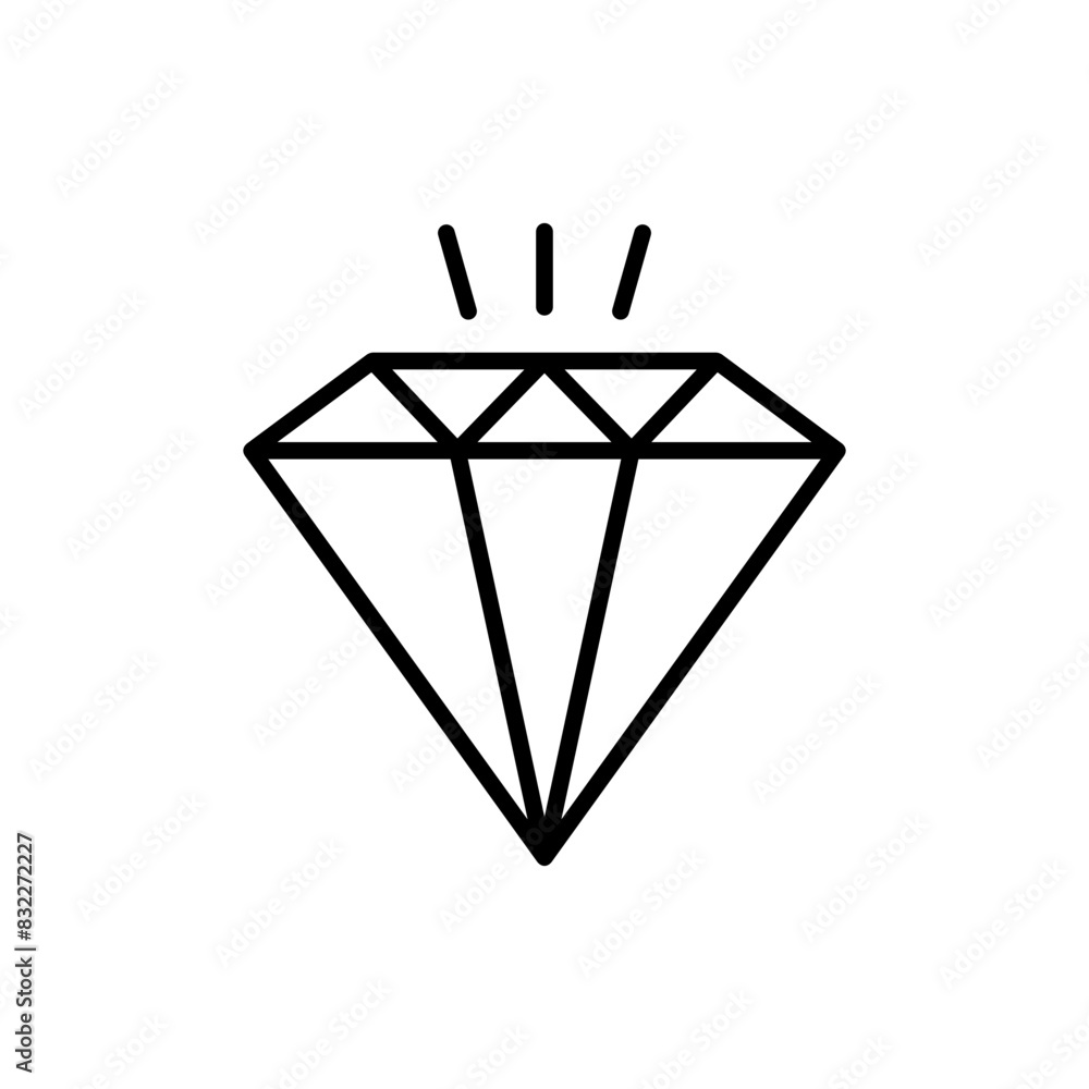 diamond line icon