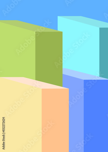 Stock Vector illustration with architecture building outlines