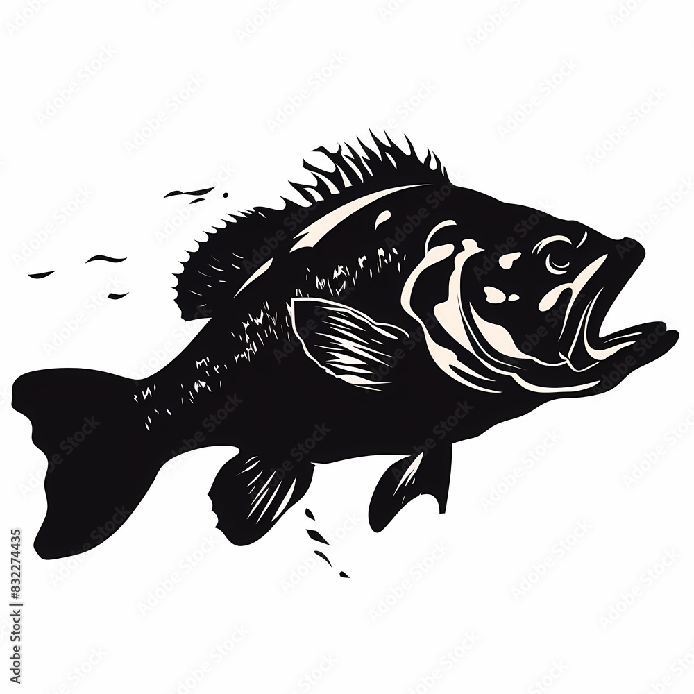 Fototapeta premium Fish symbol for fishing vector image