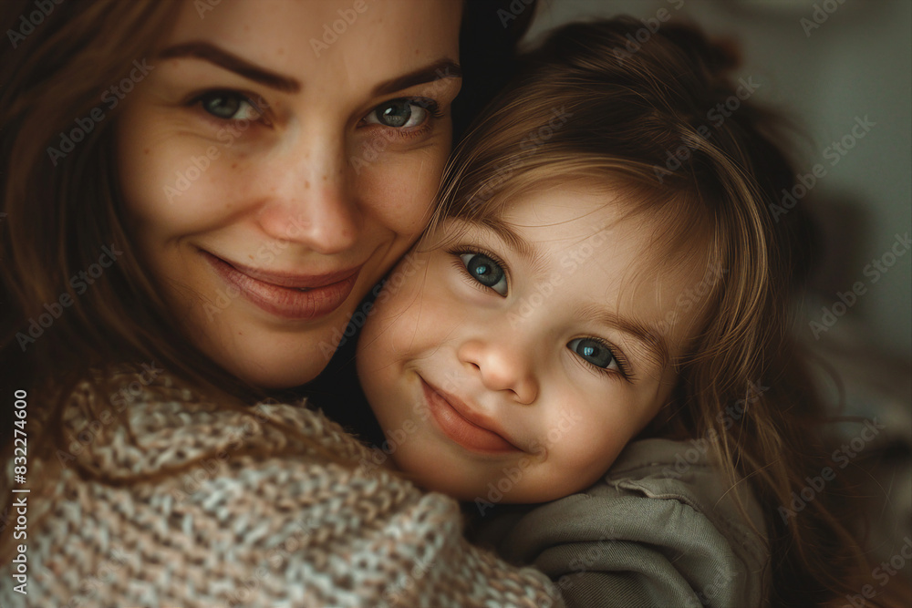 Happy mother's day celebration conceptual picture with mother and her child made by Generative AI technology Happy mother's day celebration conceptual picture with mother and her child made by Generative AI technology