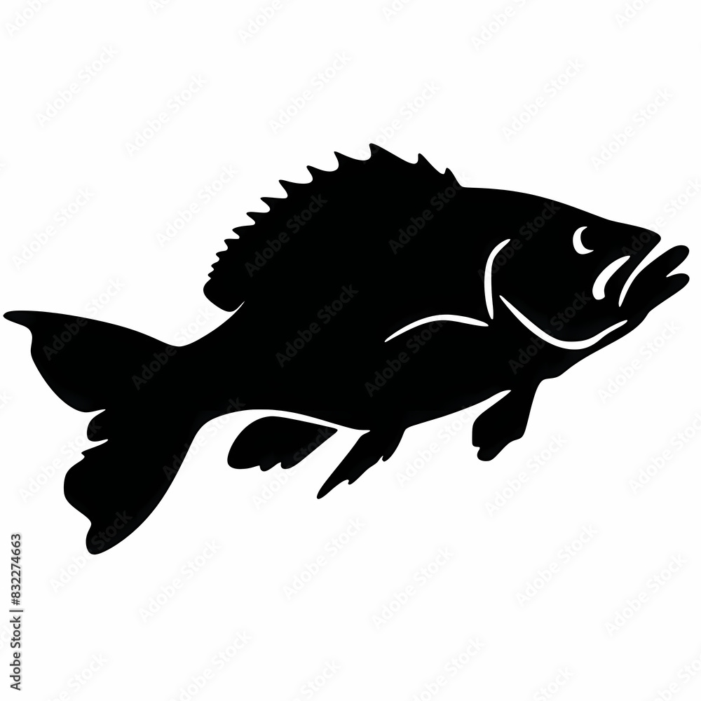 Fototapeta premium Fish symbol for fishing vector image