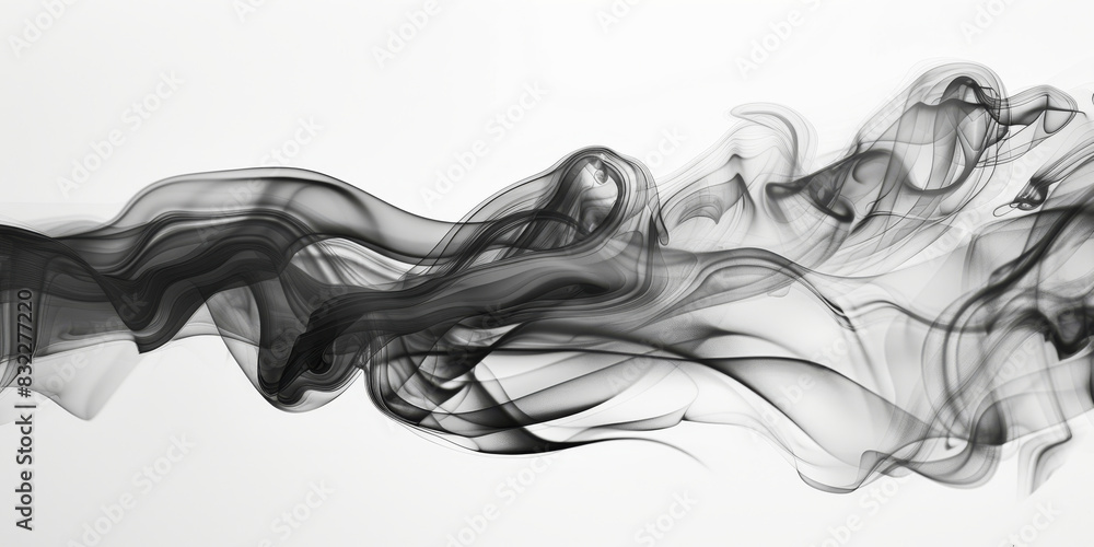 Abstract Pattern of Black and White Smoke on a Light Background Abstract Pattern of Black and White Smoke on a Light Background