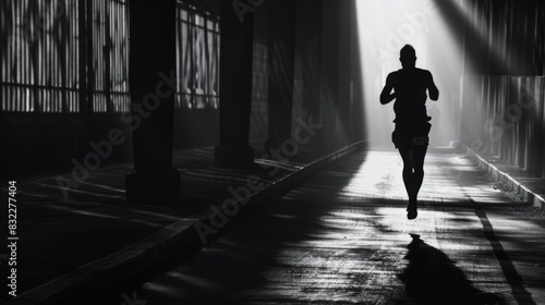 Runnig sport lifestyle background illustration generated by ai.